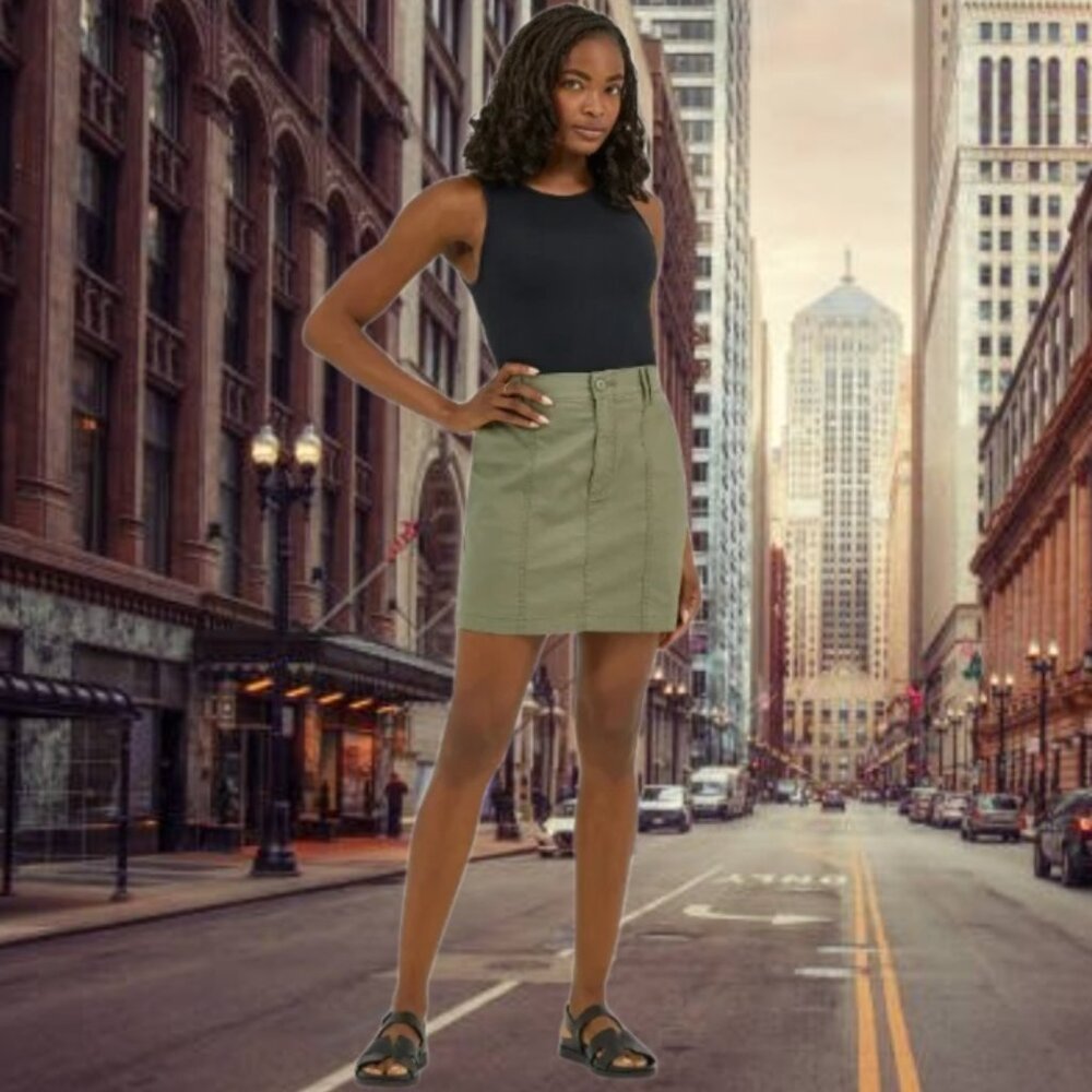 LEE Women’s Size 20 Skort Comfort Waistband Mid-Rise Mercantile Green